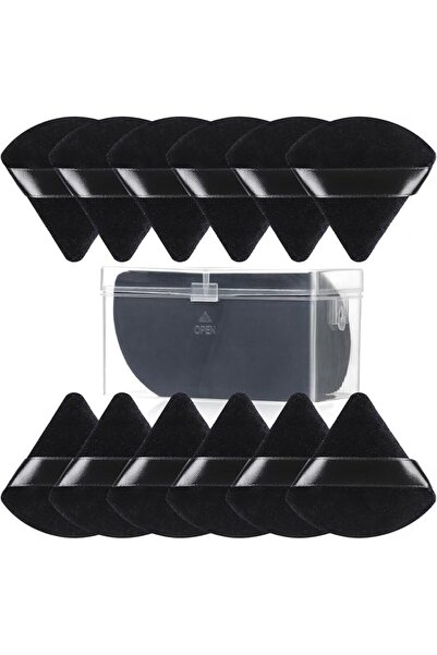 ALMEKAQUZ 12 Pcs Triangle Powder Puff for Face Makeup with Stronge Case,Soft ...