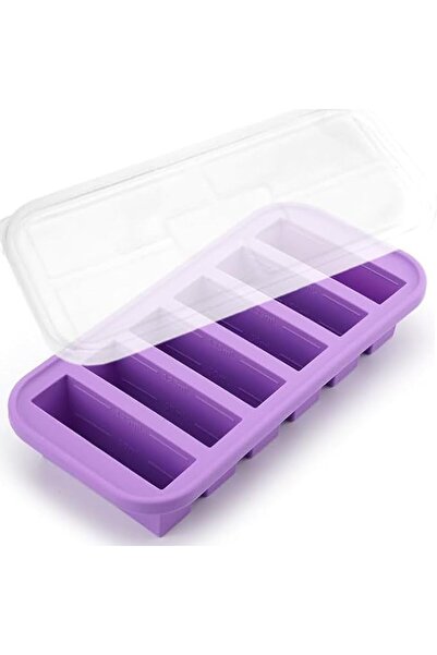GENERAL Silicone Mold with Lid 6 Cups, Silicone Freezer Container, Ice Cube T...