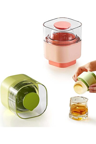 ALMEKAQUZ 2PCS Silicone Round Ice Cube Mold, 2.5 Inch Multifunctional Easy Re...