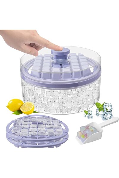 NALACAL Ice Cube Tray with Lid and Bin, 64 pcs for Freezer, Ice Cube Mold, Ic...