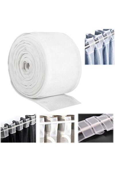 AZONEE Translucent Pleat Curtain Header Tape, 10cm × 10cm Multi-Functional Pl...