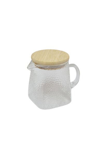 Generic Transparent glass teapot with wooden lid 250 ml