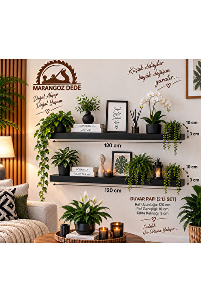 marangoz dede AHŞAP 2 Lİ 120 CM UÇAN RAF BAHARATLIK MUTFAK STANDI DÜZENLEYİCİ...