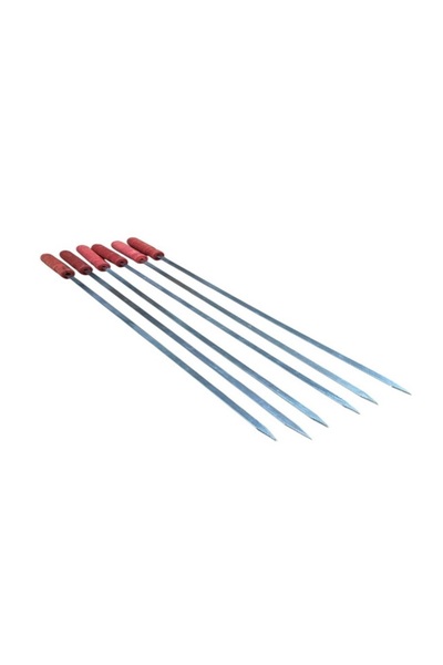 mobilreyon 8 Adet Ahşap Saplı Tavuk Kanat Şiş , Domates Patlıcan Şiş , boy : 55 cm boy - Eni : 0.7 cm