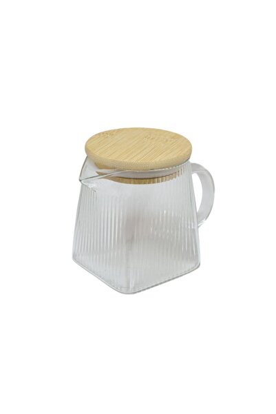 Generic Transparent glass teapot with wooden lid 250 ml 1020018