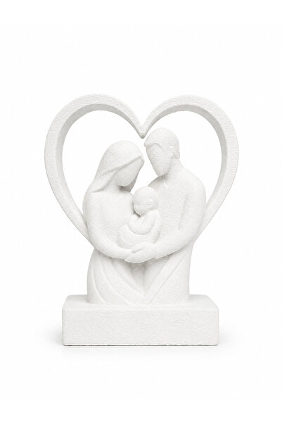 3dlink Statuetă Simbolică Dragoste de Familie – Alb Mat, Cadou Emoționant