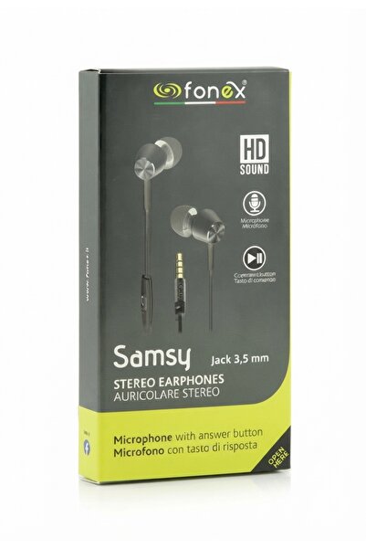 Fonex Casti cu fir si microfon,mufa jack 3.5mm, HD Sound Samsy