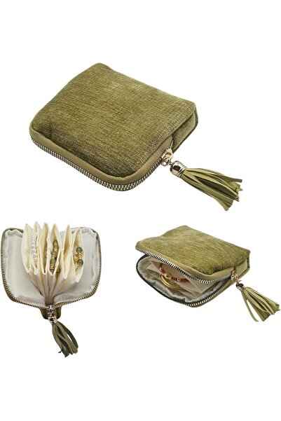 TERRIFI Travel Jewelry Organizer Bag for Necklaces and Bracelets with Tassel ...