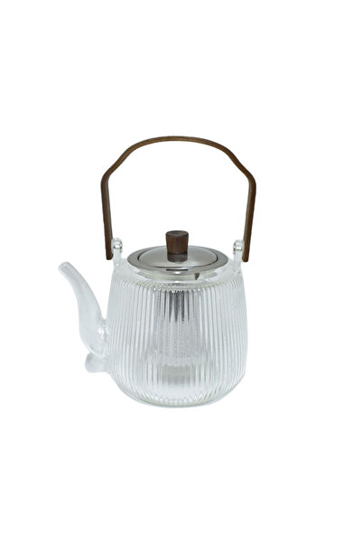 Generic Transparent Glass Teapot with Steel Strainer 1200ml FM202745