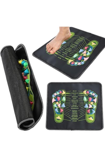 Tazweeq Foot Massage Pad,Acupressure Reflexology Mat, 35 * 35cm, Stone-Style ...