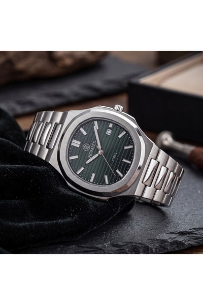 Homies Men's Calendar Wristwatch with Steel Strap - Classic Luxury Design