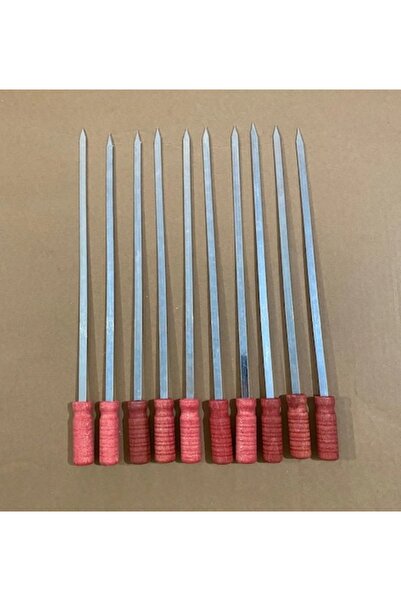 mobilreyon 10 Adet Ahşap Saplı Tavuk Kanat Şiş , Domates Patlıcan Şiş , boy : 55 cm boy - Eni : 0.7 cm