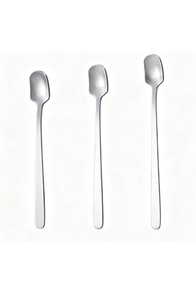 Sweet seven Long Handle Stirring Spoons, Stainless Steel Square Head Design f...