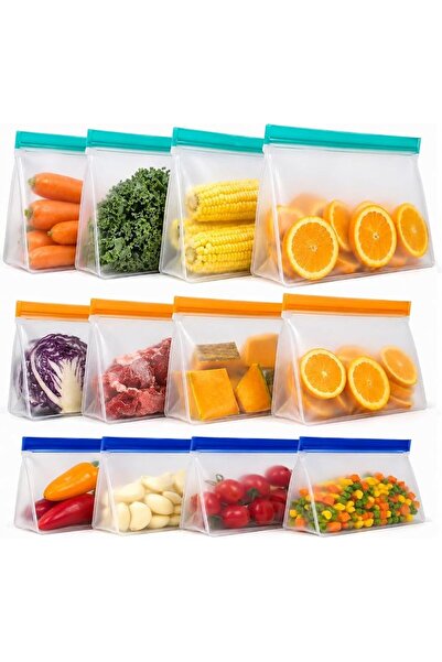 GENERAL MakMeFre 12Pack Extra Thick Reusable Food Storage Bags BPA LFGB Free
