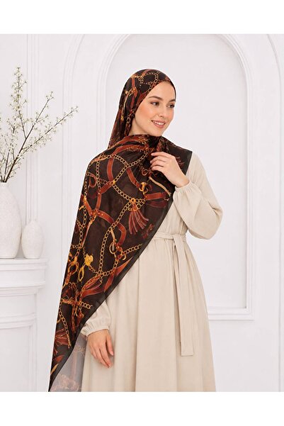 Dimoi Kids Women's Chain Patterned Shawl Hijab Daily Stylish Patterned Comfor...