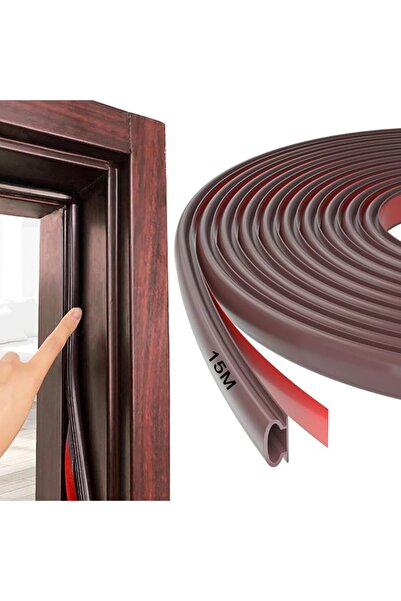 AHLAN 15M Door and Windows Seal Strip, D Shaped Door Seal Strip for Door Fram...