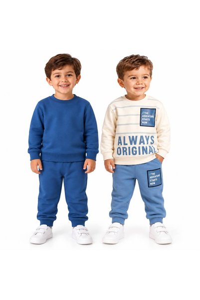 Milanlı Kids Boy's Seasonal 2-Piece Top and Bottom Tracksuit Set