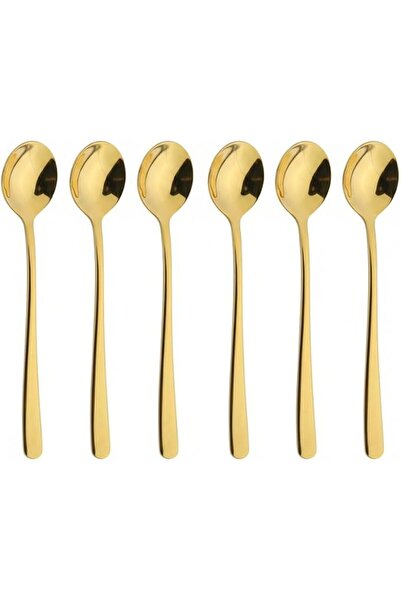Sweet seven Gold Coffee Spoons, Elegant Round Stirring Utensils in Stainless ...