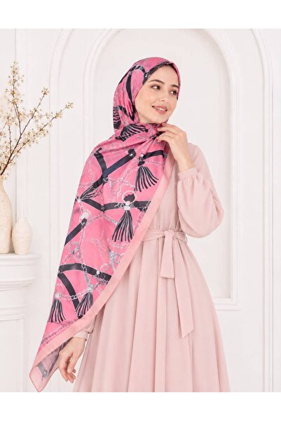 Dimoi Kids Women's Chain Patterned Shawl Hijab Daily Stylish Patterned Comfor...