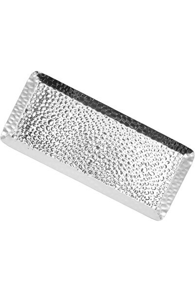 Sorandy Modern Rectangle Platter Decorative Serving Hammered Vanity Tray Bath...