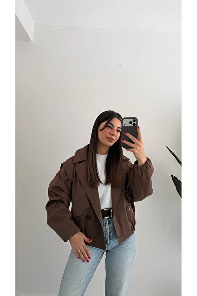 sisvabutik Kısa Bomber Trençkot