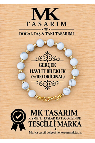 MK tasarım سوار من حجر الحبليت الأصلي MK.7000.876 - سوار للراحة والهدوء والطا...