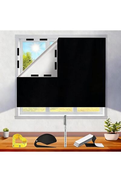 GoodTool Full Blackout Curtains & Blackout Blind, Portable & Cuttable Window ...