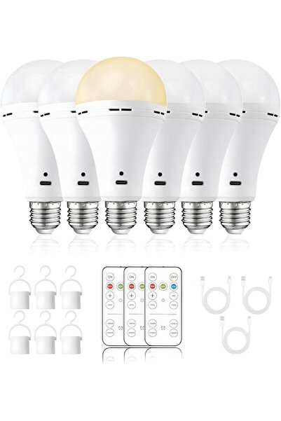 NOGERM USB Rechargeable Light Bulbs with Remote and Timer, 3 Color Temperatur...