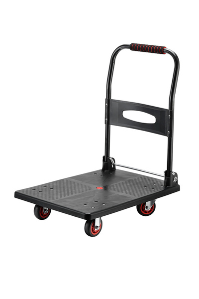 Lawazim Foldable Push Cart Dolly - 350kg, 72x48x84cm, 360° Swivel Wheels