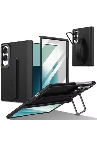 Fegishilly Wrist Strap Stand Case For Samsung Galaxy Z Fold 8 5G (Black)