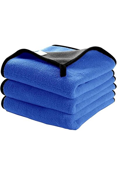 ALMEKAQUZ 3Pcs Wash Towels, High Density Car Wash Towel, Coral Double Thickne...