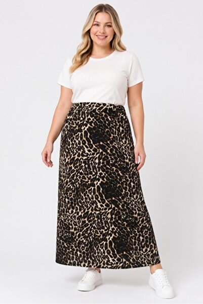 Orly More Plus Size Women's Elastic Waist Skirt