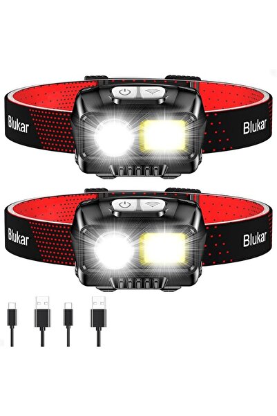 Blukar LED Headlamp Rechargeable, 2000L Super Bright Headlight Flashlight