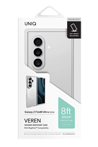 UNIQ Better By Design Galaxy Z Fold 8 Ultra Kılıf Parmak İzi ve Leke Tutmaz Veren Serisi Buzlu Transparan Magsafe Kapak