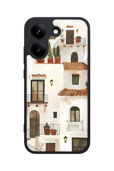 POCO X8 Pro Compatible Mediterranean Patterned Camera Protected Shockproof Case