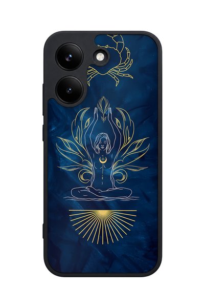 POCO X8 Pro Compatible Meditation Pattern Camera Protected Shockproof Case