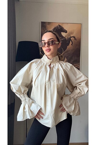 Maelle Studio Asimetrik Kesim Gömlek