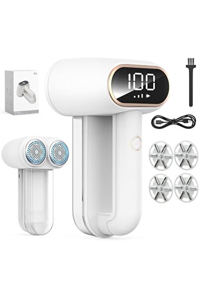 AZONEE Large Size Electric Rechargeable Fabric Shaver, Double Blade Hair Remo...
