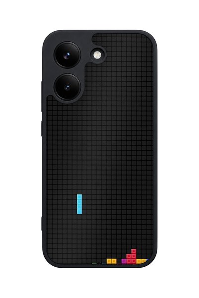 POCO X8 Pro Compatible Tetris Patterned Camera Protected Shockproof Case