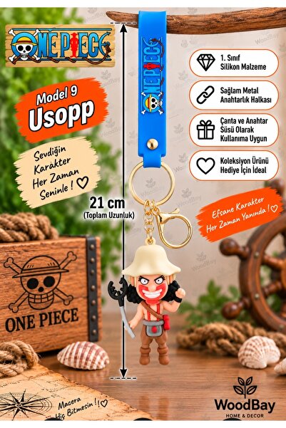 WoodBay Μπρελόκ σιλικόνης με φιγούρα χαρακτήρα One Piece 21 εκ. Διακοσμητικό ...