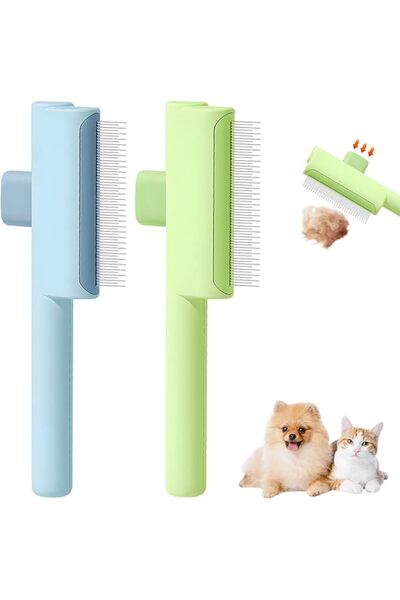 ALMEKAQUZ Pet Hair Removal Comb Flea Comb, 2025 Upgrade Cat Grooming Brush, C...