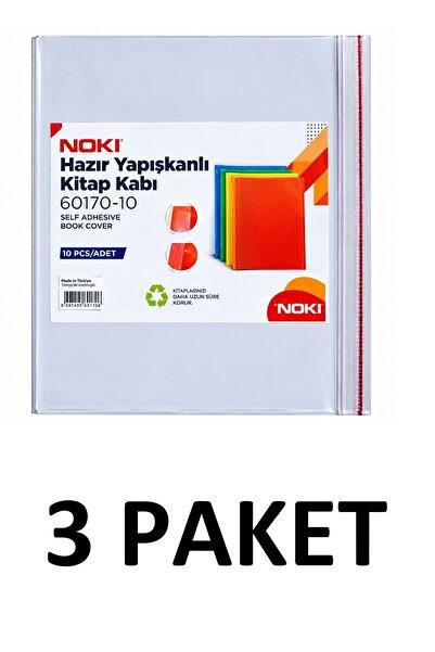Noki 3 عبوات من أغلفة الكتب الشفافة الجاهزة للاستخدام 10 قطع