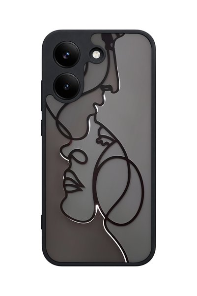 POCO X8 Pro Compatible Profile Patterned Camera Protected Shockproof Case
