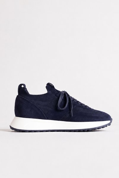 Vaganza Erkek Bağcıklı Süet Sneaker U0K519570 Lacivert