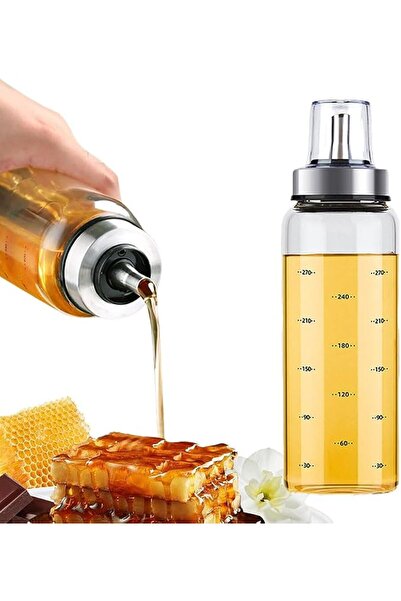 Goodern موزع عسل زجاجي بدون تقطير، موزع شراب القيقب، وعاء زيت بغطاء، تصميم أو...
