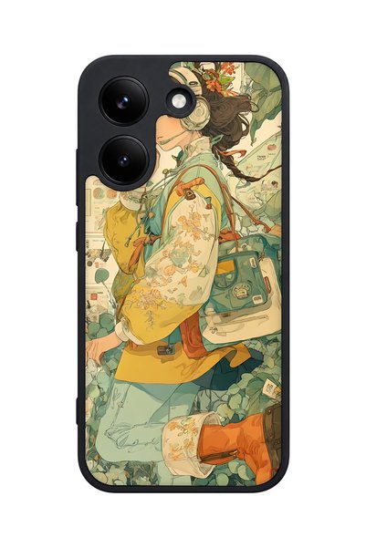 POCO X8 Pro Compatible Earphone Patterned Camera Protected Impact-Resistant Case
