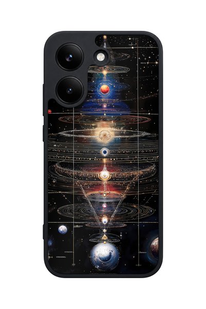 POCO X8 Pro Compatible Solar System Patterned Camera Protected Shock-Resistan...