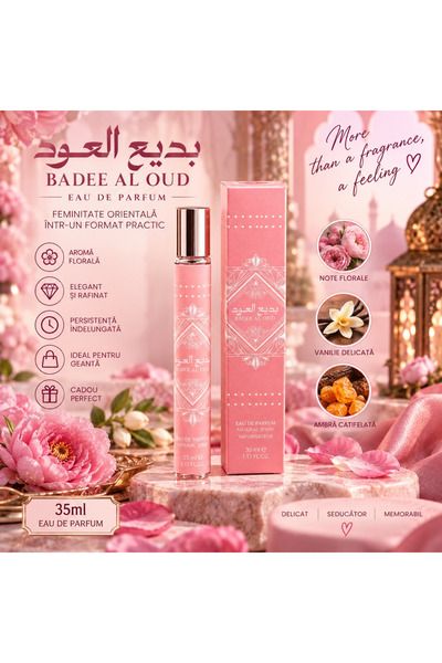 Lara Γυναικείο άρωμα Badee Al Oud Pink 35 ml – Λουλουδάτο, γλυκό και ανατολίτ...