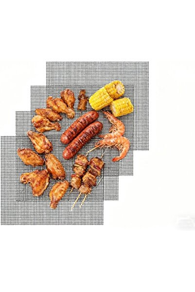 GENERAL 4 Grill Mats Set, 42 x 36 cm, Teflon Mesh Grill Mat, Non-Stick Reusab...