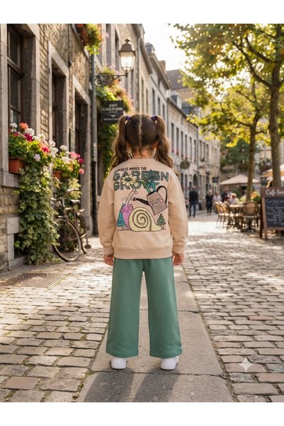 Acapella West Sky Garden Flower Printed Spanish Style 2-Piece Seasonal Top and Bottom Girls' Set